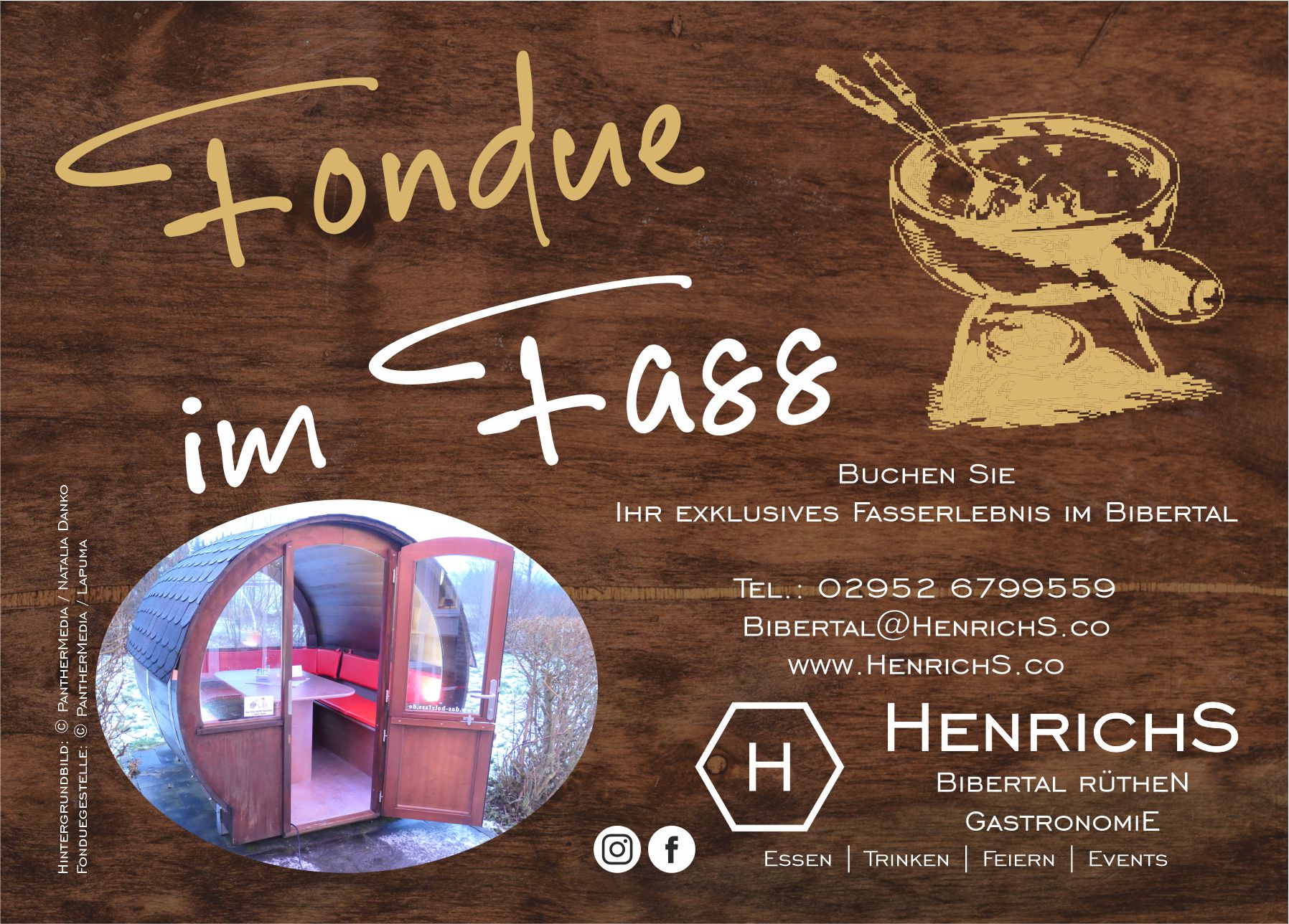 Flyer Fondue im Fass