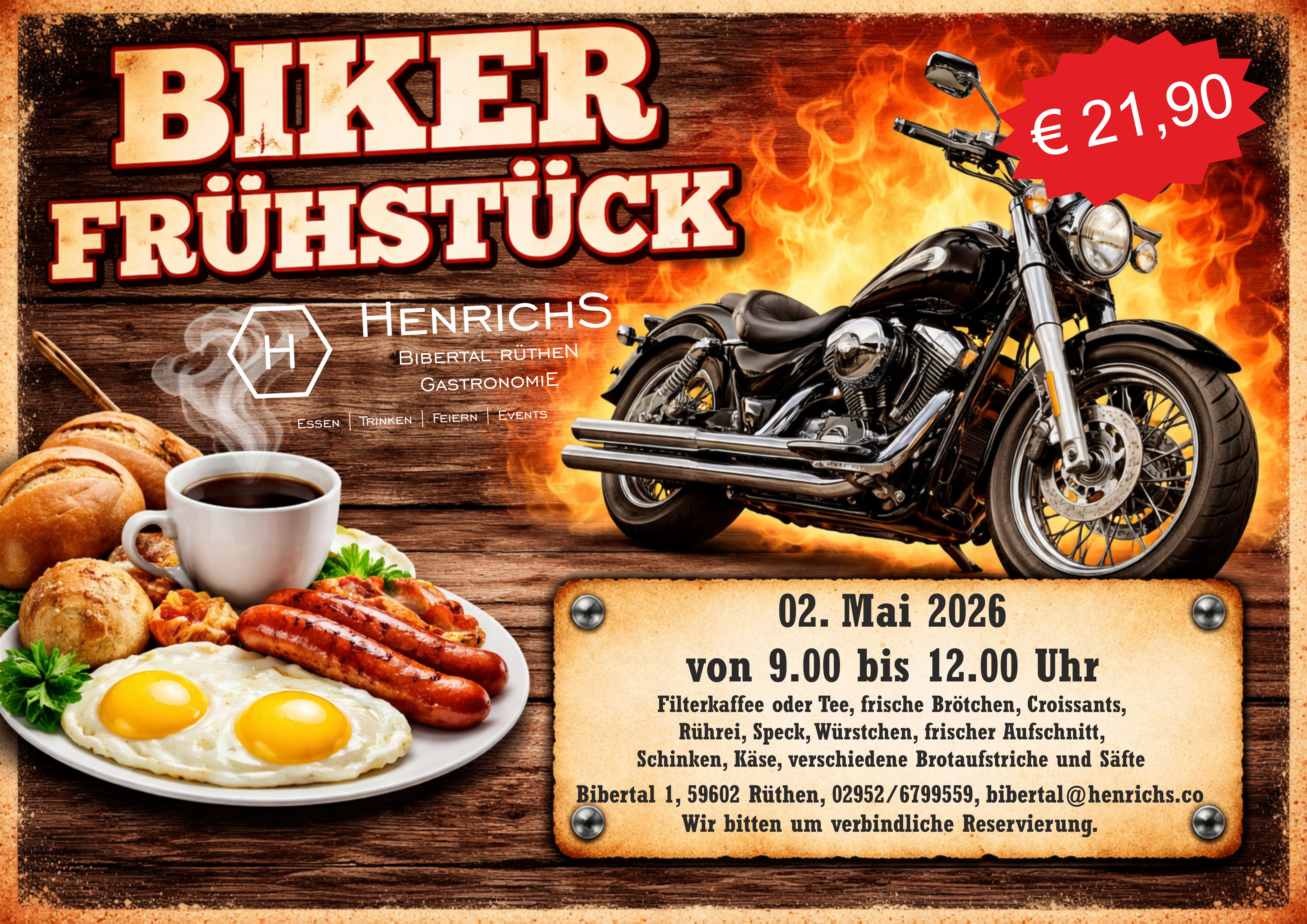 Flyer Bikerfrühstück